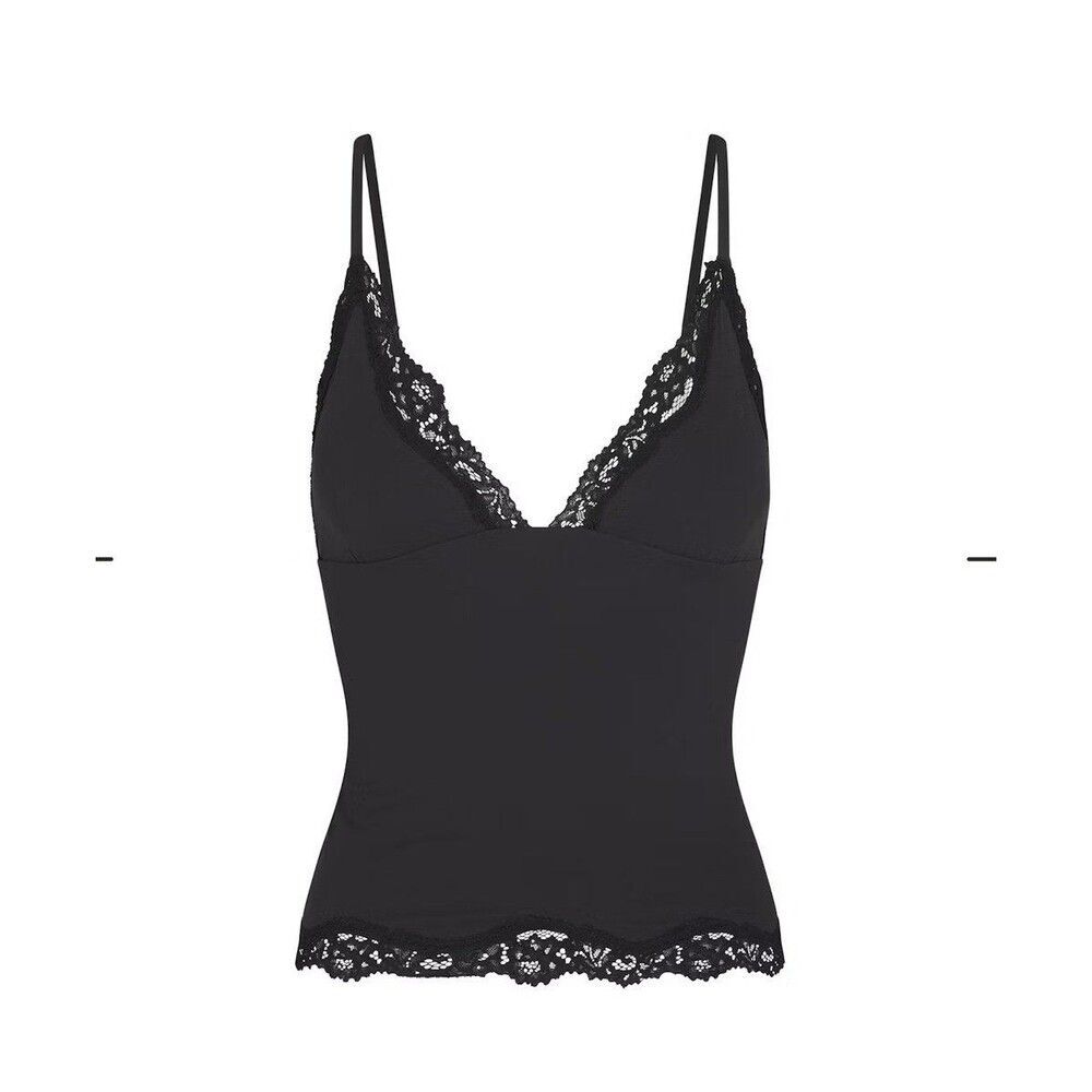 Skims Fits Everybody Lace Triangle Cami Onyx Large